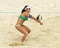 Image 8Brazil's Maria Antonelli making a forearm pass, also known as a bump (from Beach volleyball)