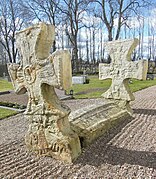 English: A Romanesque tomb at the mediaeval church of Kinneved, Västergötland, Sweden.