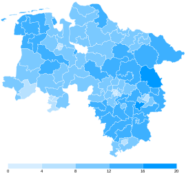 Zweitstimmenergebnisse der AfD