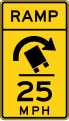 W13-13 Combination Horizontal Alignment-Advisory Ramp Speed-Truck Rollover