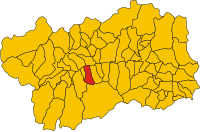 Locatie van Gressan in Aosta (AO)