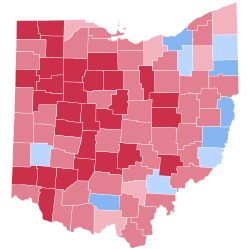 Map of election results by county