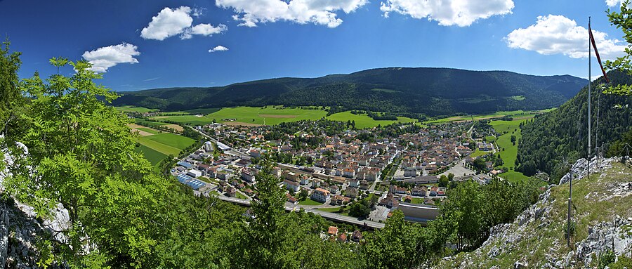 Panorama de Fleurier depuis le signal