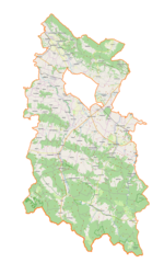 Mapa powiatu krośnieńskiego.