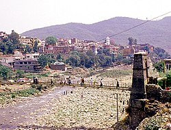 View of old Jhula Bridge at Medina Colony,Rajouri.