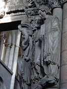 Detalle del Pórtico de la Gloria, catedral de Santiago de Compostela, Maestro Mateo