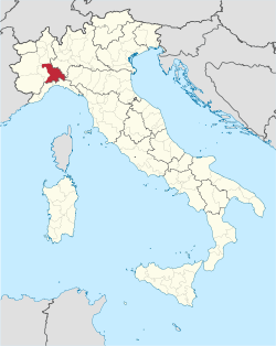 亞歷山德里亞省在意大利的位置