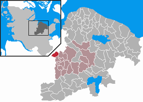 Poziția Boksee pe harta districtului Plön