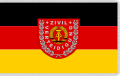 Bandera del servicio de Protección Civil de la Alemania oriental.