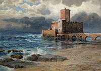 Wobraz Franza Schreyera (1858-1938) "Castell Astura"