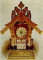 En klokke med form som Baba Jagas hytte (nr 9 i suiten)