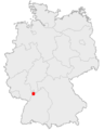 Position of Heidelberg in Germany