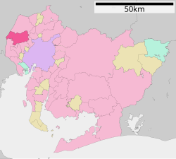 Location of Inazawa in Aichi Prefecture