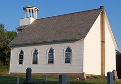 Leavittsville Methodist Church and graveyard