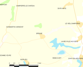 Mapa obce Épense