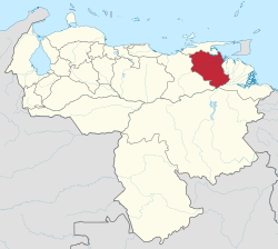 Vị trí bang Monagas