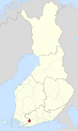 Kaart met de locatie van Nummi-Pusula