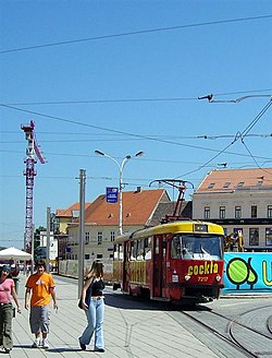 Straatbeeld van Osijek