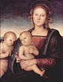 Perugino a Raffael: Madona s Ježíškem a sv. Janem Křtitelem, řed ř. 1500