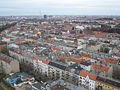 Näkymä Schönebergiin kuuluvan niin sanotun Rote Inselin (punaisen saaren) kattojen yli