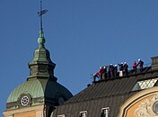 Takvandring i Stockholm.