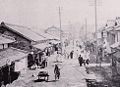 Jeonjus Stadtzentrum (Wansan-Distrikt) während der japanischen Herrschaft über Korea