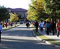 "The Avenue" is one of the main pedestrian corridors on campus that is rarely open to vehicular traffic