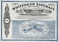 Sammelgebiet Luftfahrt: Vorzugsaktie der Whitehead Aircraft (1917) Ltd.