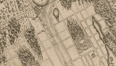 Norrtull på karta från 1702