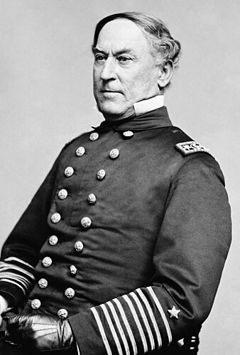 Адмирал Дэвид Глазго Фаррагут — первый контр-адмирал, вице-адмирал и адмирал ВМС США
