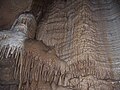 Image 40A flowstone formation inside Chimney Dome, part of Illinois Caverns in Monroe County. The cave is formed in limestone and dolomite by water dissolution and features stalactites, stalagmites, rimstone dams, flowstone, and soda straws. Photo credit: A. Frierdich (from Portal:Illinois/Selected picture)