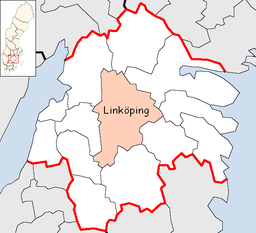 Linköpings kommuns läge i Östergötlands län