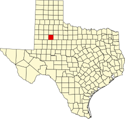 Karte von Garza County innerhalb von Texas