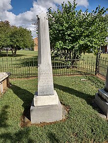 Obelisk-shaped tombstone