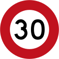 (R1-1) 30 km/h speed limit