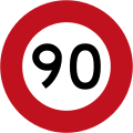 (R1-1) 90 km/h speed limit