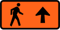 (TW-32) Pedestrians follow this sign (straight ahead, right-hand)