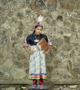 Nine-year-old Dionne Ferris, a member of the Eastern Shoshone tribe at the Wind River Indian Reservation in central Wyoming's Wind River Basin LCCN2015634020.tif