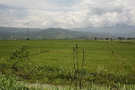 Het landschap in de buurt van Bonao
