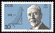 Heinrich Georg Barkhausen na východoněmecké poštovní známce
