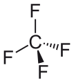 Deutsch: Struktur von Tetrafluormethan English: Structure of carbon tetrafluoride