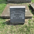 Grave marker of Thomas L. Hamer.