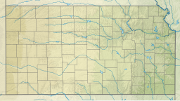 Location of Waconda Lake in Kansas, USA.