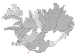 Vị trí của các đô thị ở Vestmannaeyjar