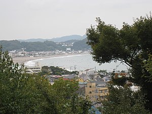 Vista sulla baia di Sagami di Kamakura