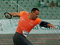 Image 1Zoltán Kővágó preparing to spin and throw in discus throw (from Track and field)