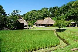 Le village de Michinoku Folk Village à Kitakami.