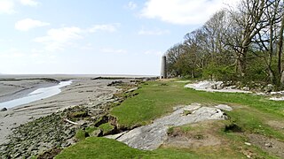 Chimney on foreshore, near Jenny Brown's Point, Silverdale - geograph.org.uk - 6326321.jpg