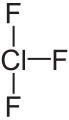 Deutsch: Struktur von Chlortrifluorid English: Structure of Chlorine trifluoride