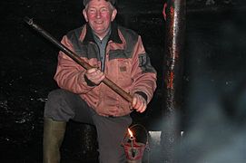 Worker in a faroese coalmine